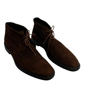 To Boot New York Adam Derrick Rich Brown Lace Up Suede Chukka Loafer Boots SZ 9